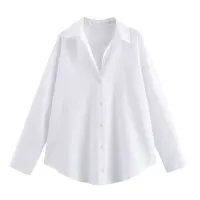 Cotton Oxford Lapel Blouse thumbnail 3