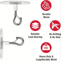 Heavy-Duty Self-Adhesive Ceiling Hooks thumbnail 6