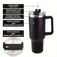 40oz Insulated Tumbler with Straw Lid thumbnail 4