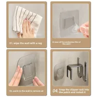 Wall-Mounted Bathroom Slipper Rack thumbnail 3
