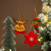 12pcs Christmas Plush Santa Ornaments thumbnail 5