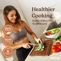 Bamboo Cutting Board Set with Holder thumbnail 5