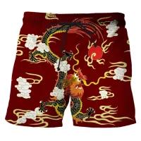 Chinese Dragon 3D Print Swim Trunks thumbnail 3