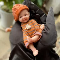 6Inch Mini Silicone Reborn Baby Doll Toy thumbnail 6