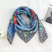 Luxury Tree Print Silk Scarf 90x90cm thumbnail 4