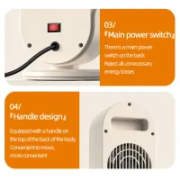 1200W Portable Fan Heater Desktop thumbnail 5
