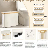 Slim Toilet Paper Basket Organizer thumbnail 5