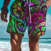 3D Graffiti Graphic Board Shorts thumbnail 1