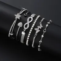 Elegant Rhinestone Bracelet Set for Women thumbnail 2