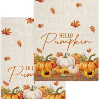 Fall Pumpkin Maple Leaf Kitchen Towels thumbnail 6
