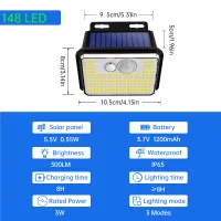 Solar Motion Sensor Security Light thumbnail 2