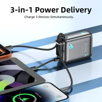 Mini 22.5W 10000mAh Power Bank with Cable thumbnail 4