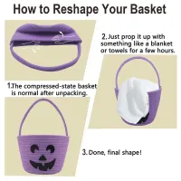 Halloween Pumpkin Candy Bucket Basket thumbnail 6