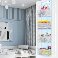 Over Door Storage Organizer With Mesh Pockets thumbnail 6