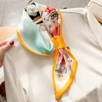 Korean Silk Scarf & Wrist Towel Set thumbnail 3