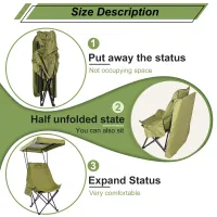 YOUNG WOOD Portable Camping Chair with Canopy thumbnail 4