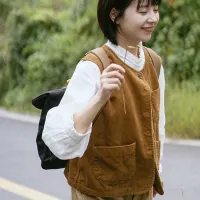 Vintage Corduroy Vest for Women thumbnail 4