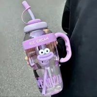 1200ML Cute Sports Straw Water Bottle thumbnail 1