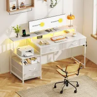 53" LED Gaming Desk with 4 Drawers thumbnail 2