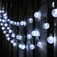 Solar Crystal Globe LED String Lights thumbnail 2