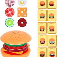 Wooden Hamburg Sandwich Stacking Toy thumbnail 2
