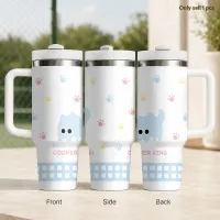 Cartoon Cat Vacuum Flask 40oz thumbnail 1