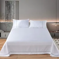 White Cotton Hotel-Quality Bedsheet Set thumbnail 1