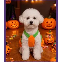 Halloween Pumpkin Pet Costume Overall thumbnail 6