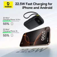 Baseus 22.5W Retractable Cable Power Bank thumbnail 2