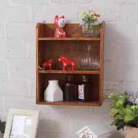 3-Tier Solid Wood Wall Shelf Organizer thumbnail 6