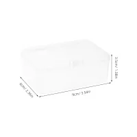 Transparent Plastic Storage Box Rectangular Small Container Clear Organizer Hinged Lid Stackable Storage Bin for Small Parts thumbnail 3