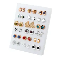 18-Pair Mix Style Stud Earring Set thumbnail 1