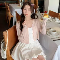 Women's V-Neck Knit Cardigan Sweater thumbnail 2