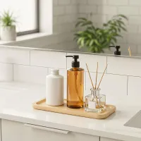 Bamboo Soap Dish & Tray Set thumbnail 2