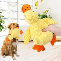 Plush Squeaky Duck Dog Chew Toy thumbnail 3