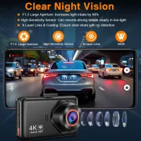 4K+2K Dual Dash Cam GPS WiFi thumbnail 3