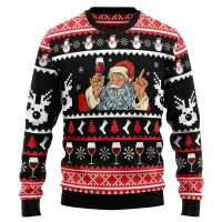 Santa Claus 3D Printed Ugly Christmas Hoodie thumbnail 2