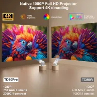 ThundeaL TD80 Pro HD Mini Projector thumbnail 3