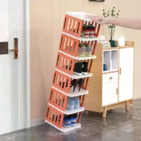 Stackable Narrow Shoe Rack Organizer thumbnail 1