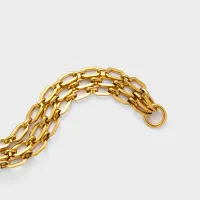 Waterproof 18k Gold Plated Woven Chain Bracelet thumbnail 6