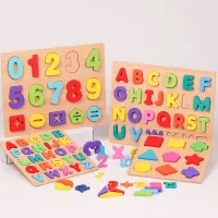 Wooden ABC & Number Puzzle for Toddlers 2-4 thumbnail 4