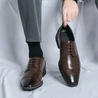 Italian Leather Oxford Dress Shoes thumbnail 4
