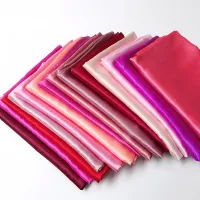 Charmeuse Satin Fabric 58" Wide - Pink Red thumbnail 2