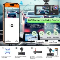 3-Channel WIFI Dash Cam 1080P HD thumbnail 3
