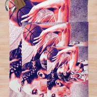 Paige Bueckers Basketball Throw Blanket thumbnail 5