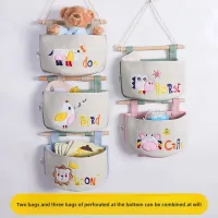 Fabric Over-Door Organizer - Storage Bag with Toilet Paper Shelf, Wall Clips & Multi-Pocket for Bathroom Essentials thumbnail 3
