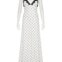 Lace V-Neck Patchwork Maxi Dress thumbnail 2