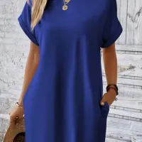 Boho Beach Mini Dress with Pockets thumbnail 2