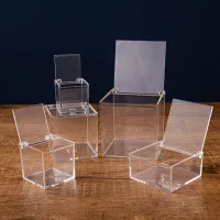 Clear Acrylic Cube Box with Lid thumbnail 4