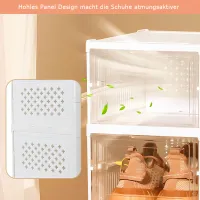 Foldable Stackable Shoe Rack Organizer thumbnail 4